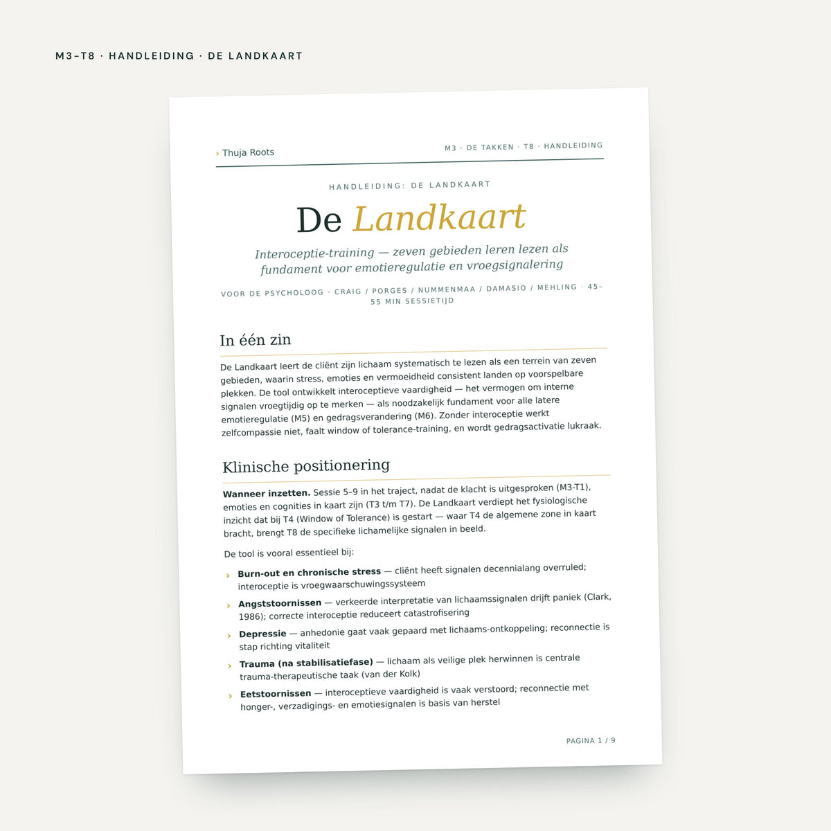 Module M3 De Takken: voorbeeldpagina, tool 8
