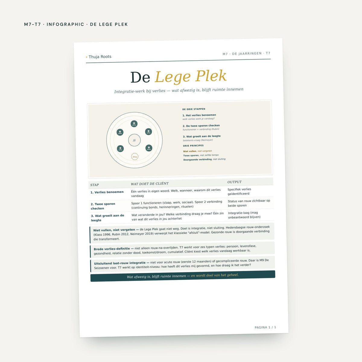 De Klinische Koffer: voorbeeldpagina, werkblad uit module M7, tool 7