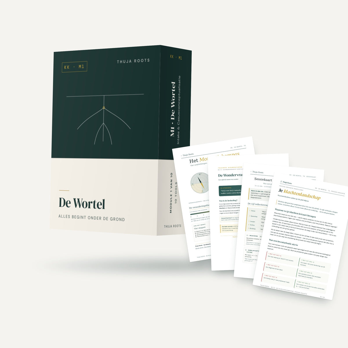 Module M1 De Wortel van Thuja Roots met een waaier van werkbladen