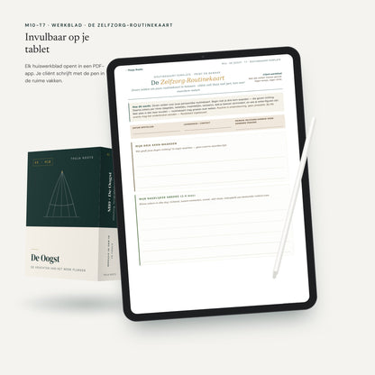 Module M10 De Oogst: werkblad op een tablet