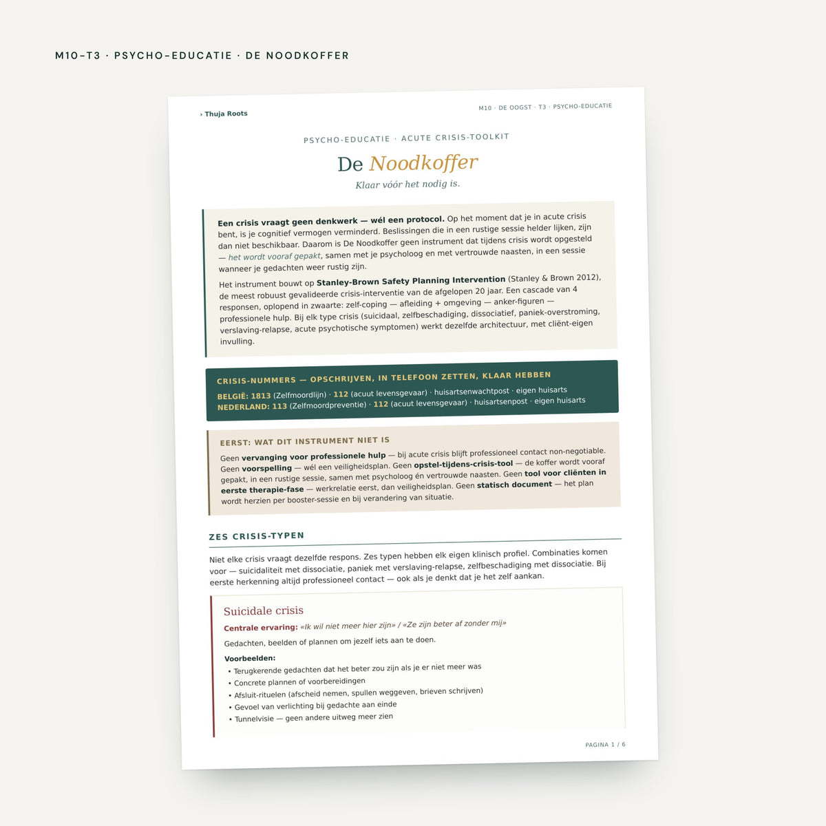 Module M10 De Oogst: voorbeeldpagina, tool 3