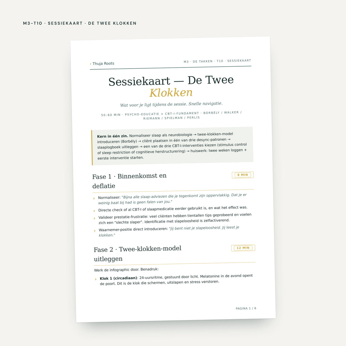 Module M3 De Takken: voorbeeldpagina, tool 10
