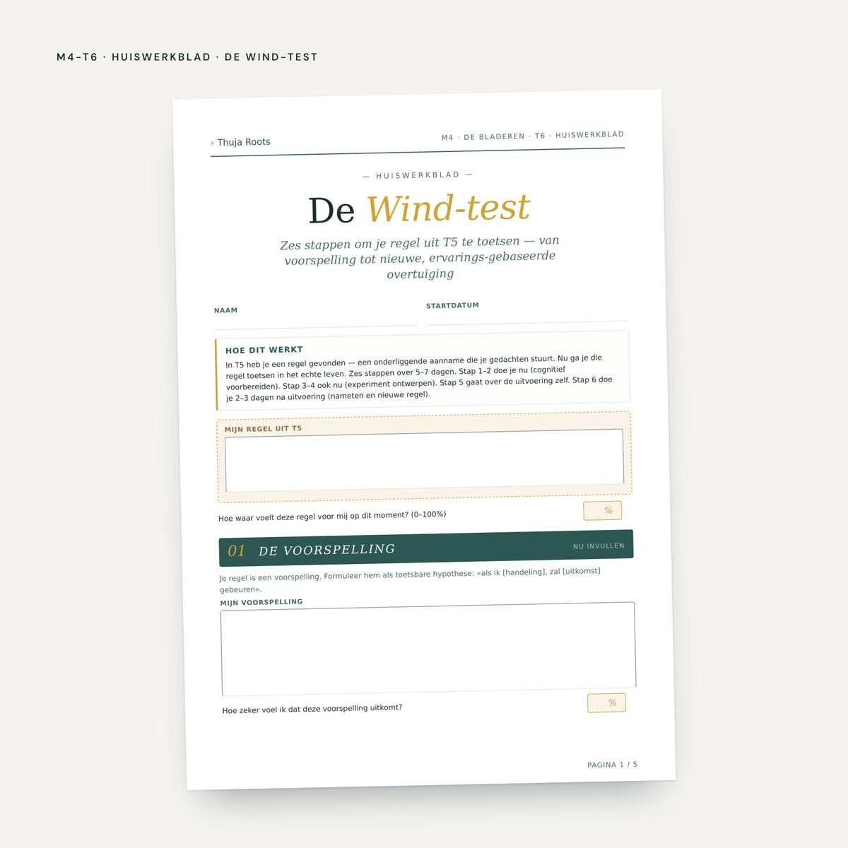 Module M4 De Bladeren: voorbeeldpagina, tool 6