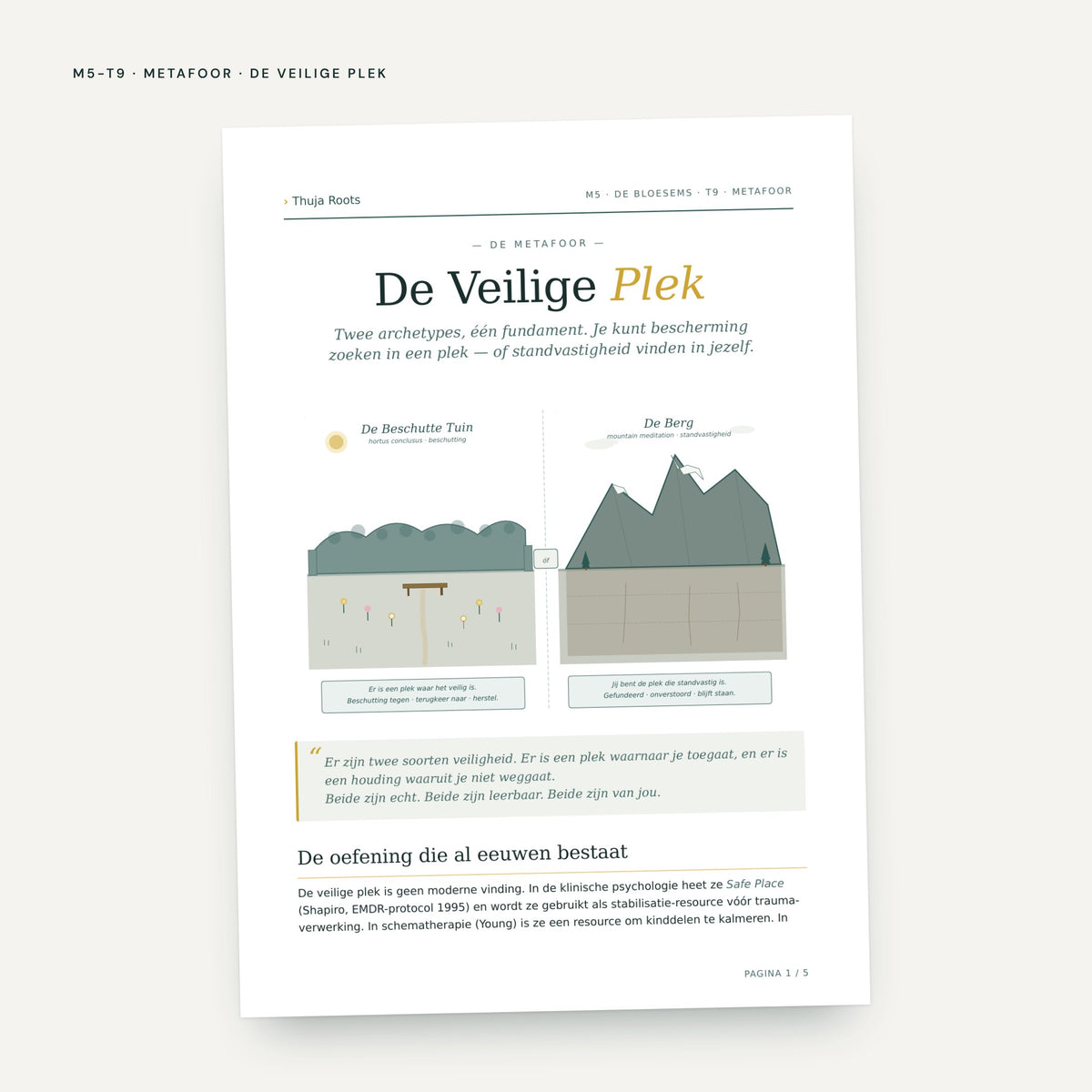 Module M5 De Bloemen: voorbeeldpagina, tool 9