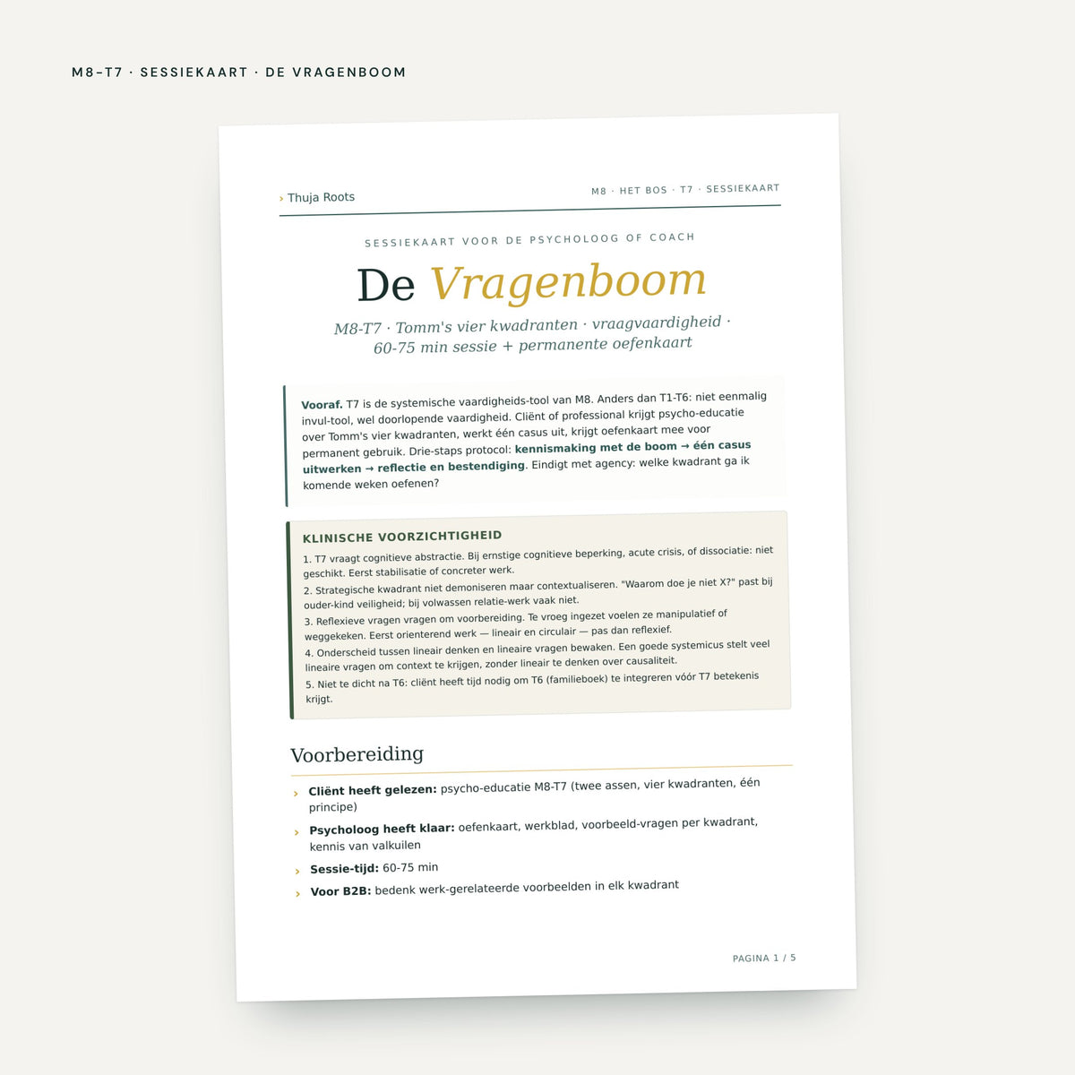 Module M8 Het Bos: voorbeeldpagina, tool 7