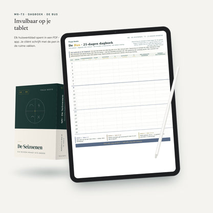 Module M9 De Seizoenen: werkblad op een tablet